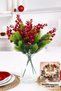 Artificial 5 Branched Glittered Cowl Kokina Pine Bunch New Year Ornament Christmas Flower 5 Kokina