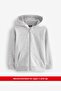 Boy's Basic Plain Hooded Zippered Sweatshirt