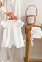 Baby Girl Newborn Jumpsuit Summer Vintage Waffle Short Sleeve Scalloped Hat Set Baby Gift Mevlüt - 6