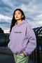 Lilac Oversize Hooded Hoodie Sweatshirt - 2