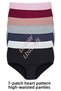 Women's 7-Piece Heart-Print High Waist Panties