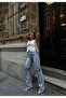 Knee Leg Detail Baggy Jean Trousers - 3
