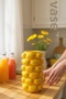 Handmade Lemon Patterned Glossy Large Decorative Vase 20 cm – Flower Pot & Home Ornament - 7