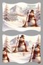 Cheerful Snowman A4 Report Cover Case 20 Pieces Large Size 30X40 cm Primary School Report Cover Case - 3