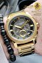 Original Bracelet Gift Grey Dial Gold Gold Steel Cord Functional Calendar Men's Wristwatch - 4
