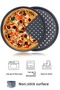 Stainless Carbon Steel, Perforated, Fireproof Non-Stick 32 cm Large Size Pizza and Lahmacun Tray - 2