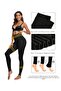 Black Plush Furry Warm Thick Heel Detailed Slimming Leggings - 3