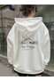 The Stage California Sweatshirt Back Printed - White Printed Oversize Hoodie - 2