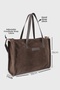 Women's Suede Shopper Bag - 2