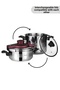 Amethyst Matik 2-Piece Stainless Steel Pressure Cooker 3.5 l + 7 l - 3