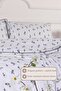 Nadia Duvet Cover Set Double Elastic Fitted Sheet 100% Cotton Piped (200X220 cm) Black - 3