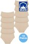Women's High Waist 100% Cotton 10-Piece Ribbed Bato Panties Women's 10-Piece Panties - 3