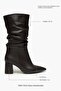 Janelle Brown Matte Bellows Pointed Toe Women's Heeled Boots - 3