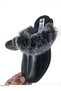 Women's Front Covered Fur Winter Home Daily Slippers