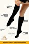 Original Women's Below-Knee Premium Cotton Non-See-Through Opaque Non-Elastic Non-Marking Non-Squeezing Non-Trace Breathable Skin-Friendly Soft Textured All-Day Comfort Luxury Women's Socks |   1 Pair - Black - 2