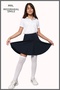 Girl's School Skirt Navy Blue High Waist School-Game-Sports-Work Skirt with Fixed Shorts Inside - 5
