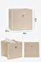 Beige 3-Piece In-Cabinet Laundry Toy Organizer Storage Box Organizer Without Lid 30X30X30 cm - 5