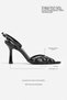 Mery Black Patent Leather Ankle-Strap Women's Heeled Sandals - 3