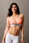 Women'S, Cotton Triangle Bra, Natural Forming Skin Friendly Fabric, Salmon