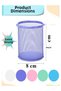 Desktop Metal Cylinder Pen Holder 1 Piece Mesh Perforated Pastel Color Pen Holder Paper Holder Organizer B - 3