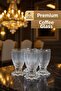 Luxury Footed Glass Coffee Side Cup Set of 6 – Patterned Stylish Presentation Cups 30 Cc - 2