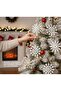 15 Pieces |   3mm Wooden Snowflake Christmas Tree Ornament Set |   Natural Mdf