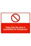 Foreigners Are Prohibited from Entering the Area! Isg Warning Sign Pvc A3 30X42 cm