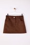 Dark Brown Faux Suede Mini Skirt Shorts & Bermuda Twoaw26Sr00058 - 5