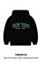 Hooded Kangaroo Pocket 3-Thread Cotton Front Printed I Newyork Sweatshirt