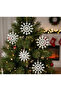 15 Pieces |   3mm Wooden Snowflake Christmas Tree Ornament Set |   Natural Mdf - 4