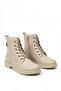 Cream Women's Fur Zippered Non-Slip Sole Boots A320Nav - 5