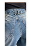 Buckle Detailed Loose Fitting Wide Leg Comfortable Baggy Jean Jeans Loose Women's Pants - 2