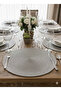 American Service / Presentation Plate Mat / Cream White Gray Coffee Color Options / 6 Pieces Jute Supla - 4