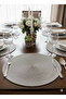American Service / Presentation Plate Mat / Cream White Gray Coffee Color Options / 6 Pieces Jute Supla - 6