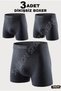 3-Pack Stitch-Free Seamless Men's Boxers - High Comfort Sports Underwear