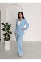 Blazer Suit Single Button Jacket Pants - 5