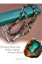 MAJOOD/99 Real Peacock Green Agate Prayer Beads/Tasbih/8MM/For Men And Women/Ramadan Gift - 7