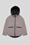 Hooded Collar Oversize Zippered Women's Coat