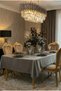 Crystal Monorail Fabric Light Gray Tablecloth Rectangular 140x200 Cm - 762 - 3