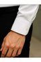 Men's White Slim Fit Slim Fit Plain Hard Collar Long Sleeve Shirt - 4