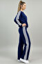 Modal Fabric 4-Stripe Beige Tracksuit Set - 3