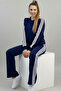 Modal Fabric 4-Stripe Beige Tracksuit Set