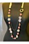 Guipure Floral Beaded Women's Necklace 40 cm - 3
