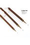 Tahrir Brush Set No:1-2-3 Wolf Hair, Bamboo Handle, Porcelain, Ceramic, Gilding, Miniature, 1St Quality-3 Pieces