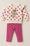 Girl baby polka dot cute bear patterned 2-piece Transitional set 2-thread 3-6-9-12 months - 3