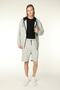 Defy's Arda Men's Cotton 2 Thread Non-Brushed O Oversized K Hooded Zippered Gray Melange Sweatshirt - 3
