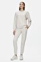 Jatavia Beige Elastic Cuffed Cotton Embroidered Standard Fit Women's Sweatpants - 2