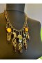 Brown Crystal Stone Beaded Women's Necklace 20 cm