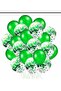 Metallic Green Balloon Set with Green Confetti 20 Pieces - 2