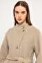 Stand Collar Oversize Long Coat Stone Melanj 3124 - 5